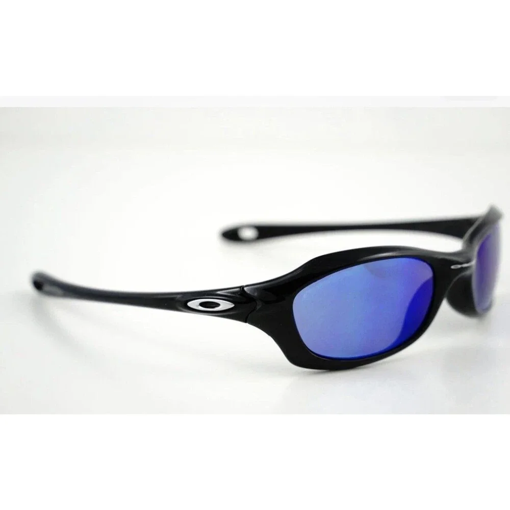 Kid's Oakley XS FIVE Polished Black/Blue Iridium Sunglasses 03-450 40-20 Youth